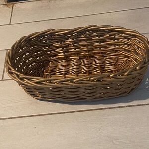 Elegant Gold Woven Basket